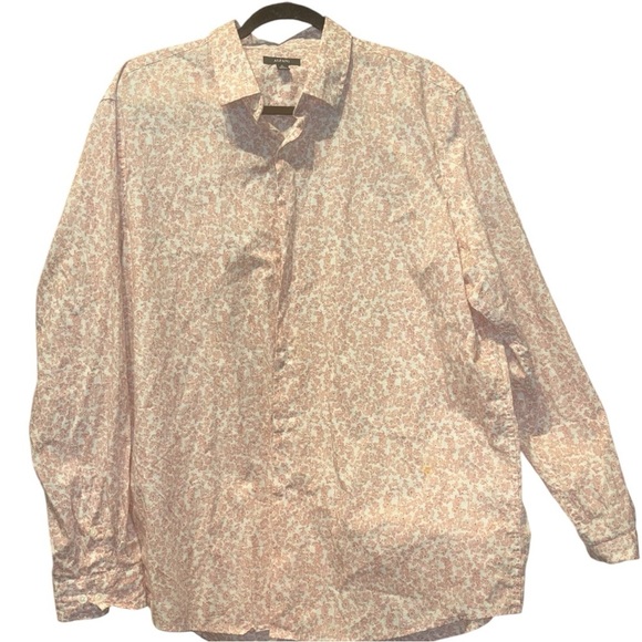 Alfani Men's Light Pink Patterned Button Down Shirt - Picture 2 of 6